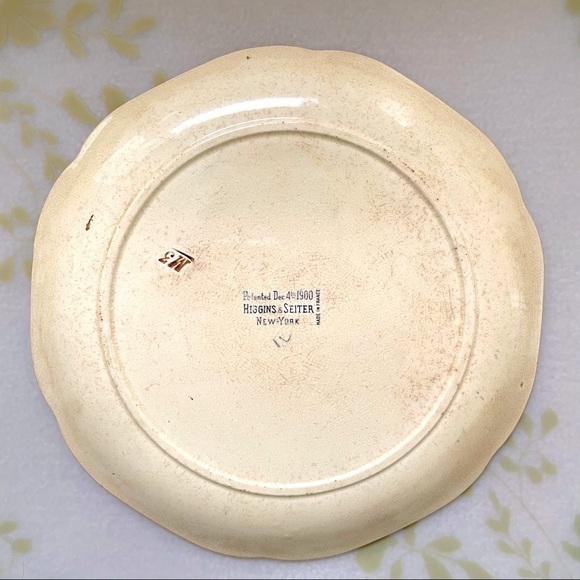 RARE 1900 Higgins & Seiter Rabbit Plate Choisy le Roi Antique Majolica Plate - Picture 12 of 13